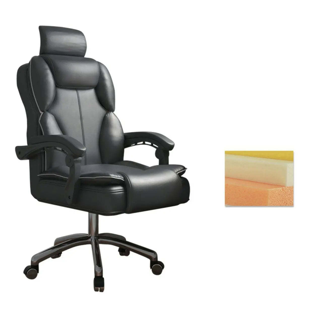 Ergonomic Adjustable Reclining Office Chair with Headrest