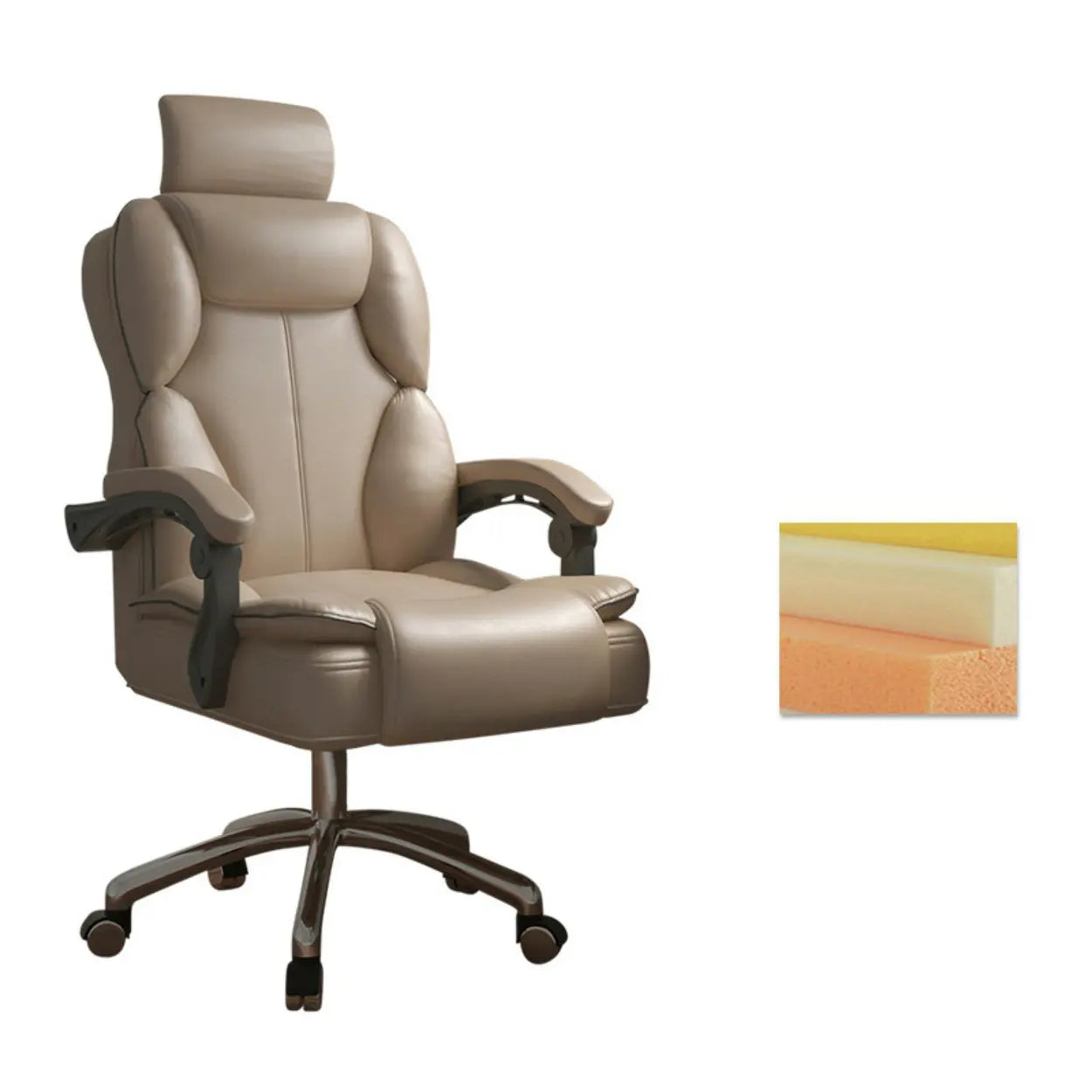 Ergonomic Adjustable Reclining Office Chair with Headrest
