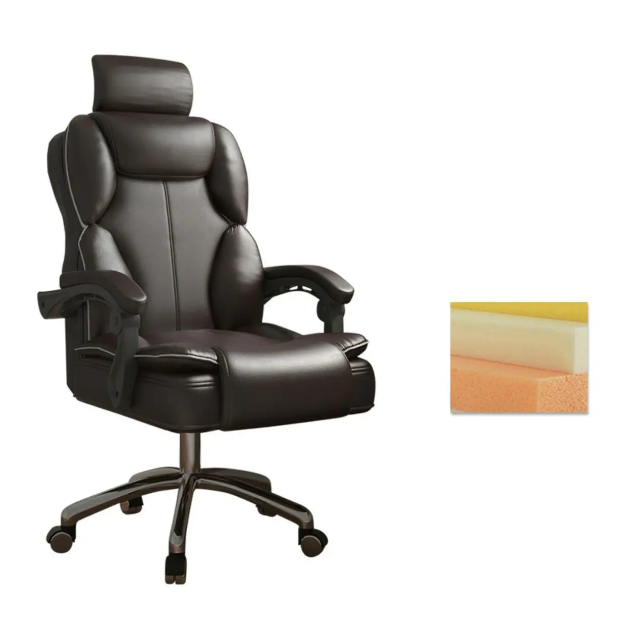 Ergonomic Adjustable Reclining Office Chair with Headrest