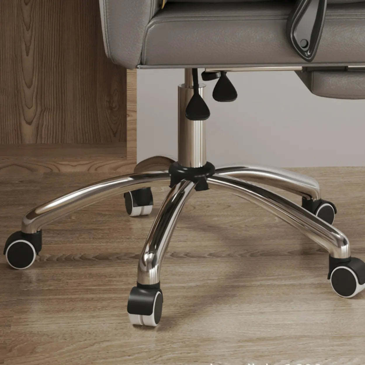 Ergonomic Adjustable Reclining Office Chair with Headrest — Coffee / Without Footrest / Sponge