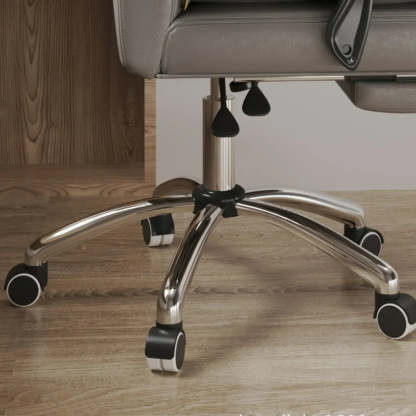 Ergonomic Adjustable Reclining Office Chair with Headrest — Coffee / Without Footrest / Sponge