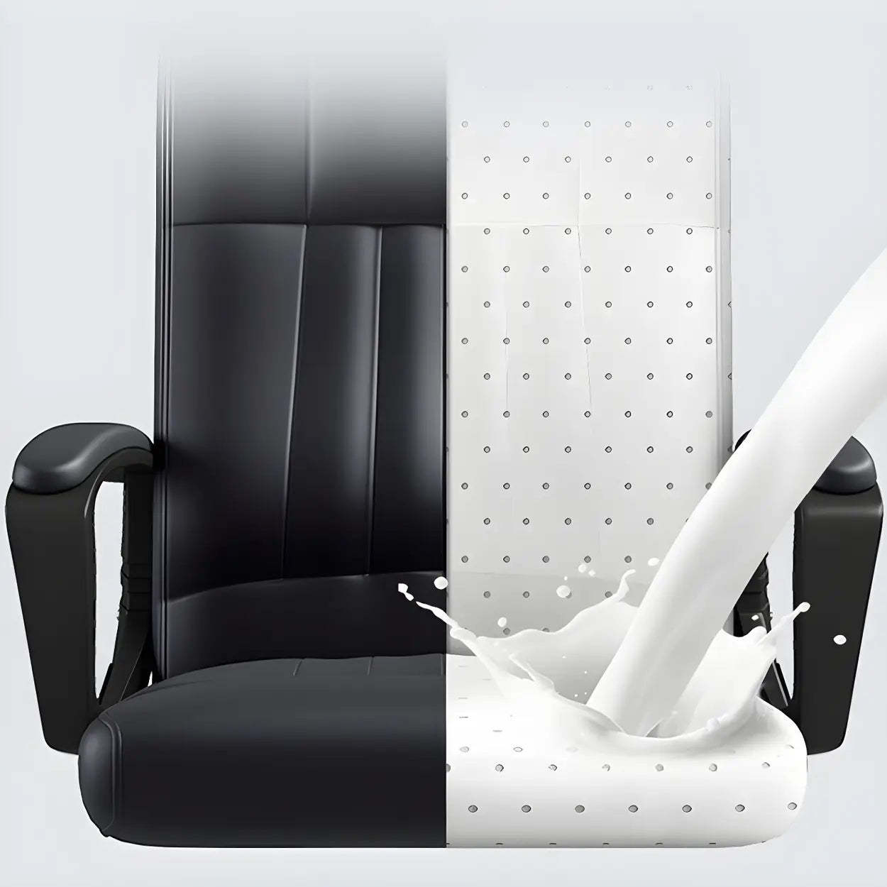 Ergonomic Black Nylon Leather Office Chair