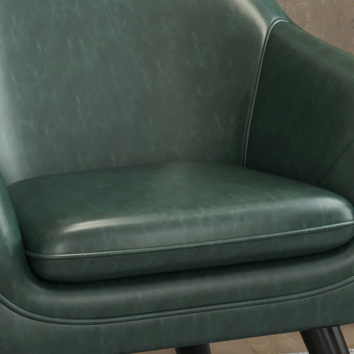 Ergonomic Brown Oiled Leather Accent Chair