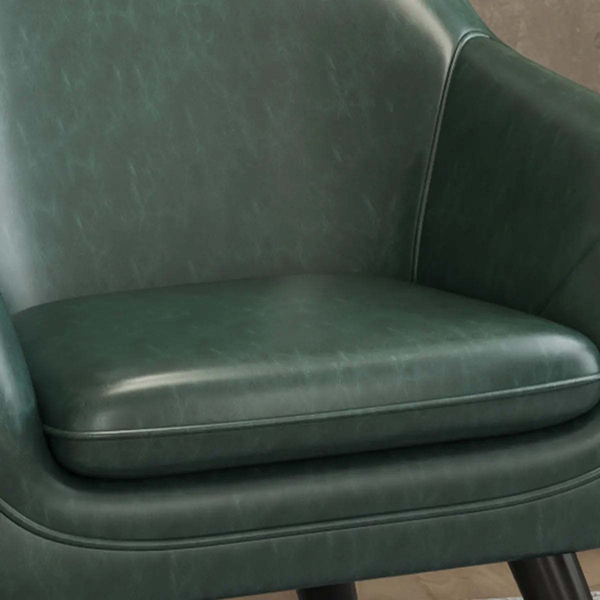 Ergonomic Brown Oiled Leather Accent Chair