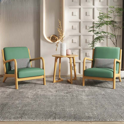 Ergonomic Green Tech Cloth Four Leg Accent Chair — Tech Cloth
