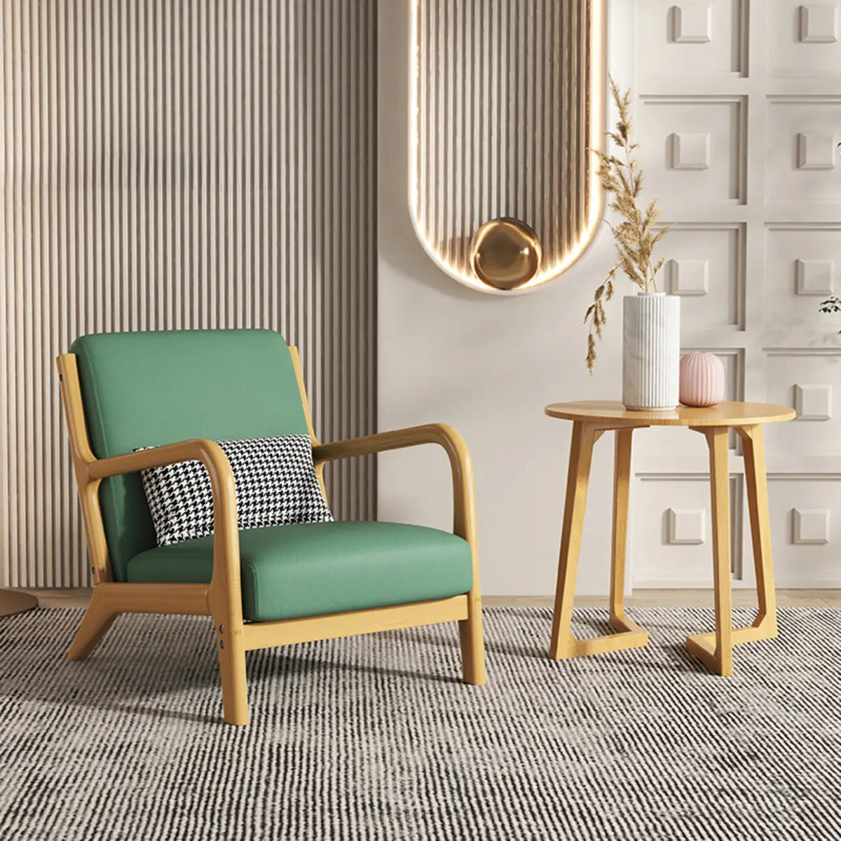 Ergonomic Green Tech Cloth Four Leg Accent Chair