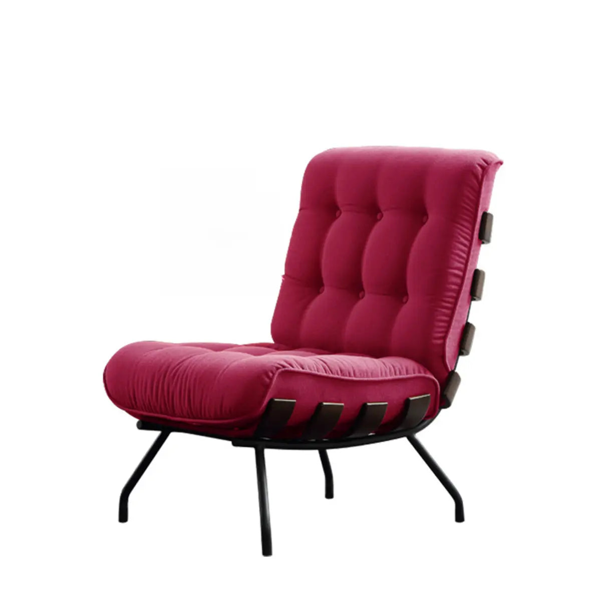 Ergonomic Green Tufted Back Spider Base Side Chair