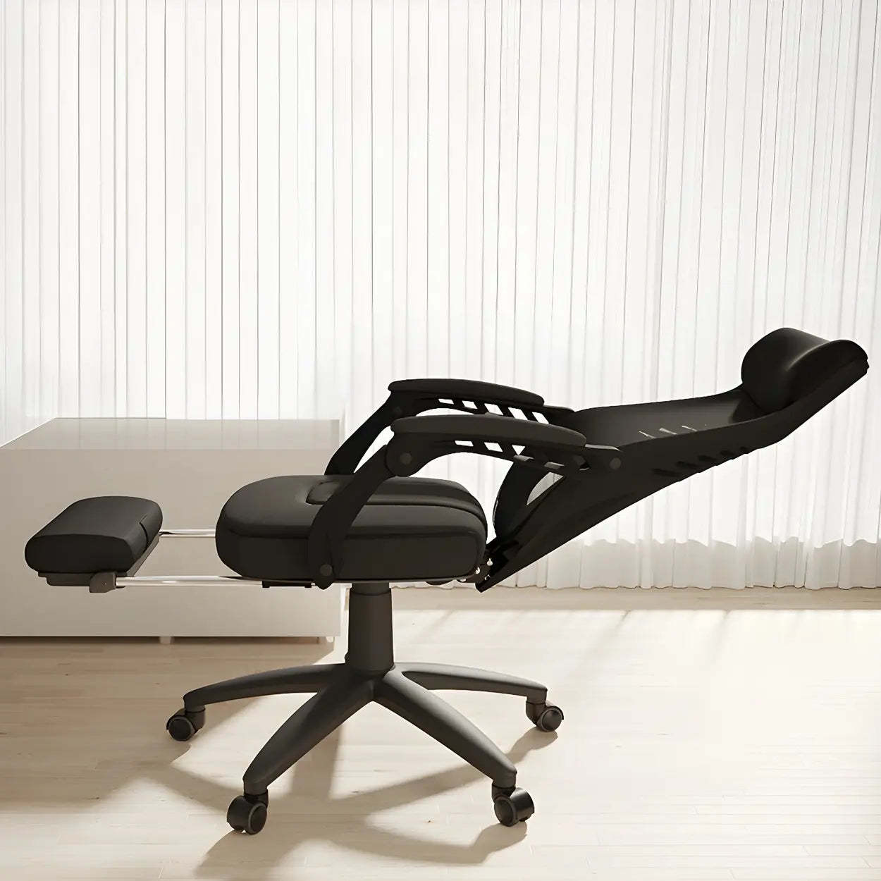 Ergonomic Black Mesh High-Back Office Chair — Black / 8 Piece Set / Without Footrest