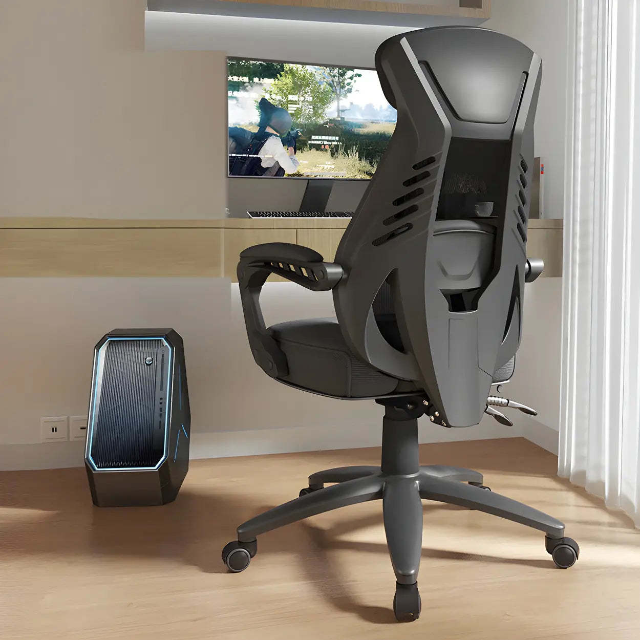 Ergonomic Black Mesh High-Back Office Chair