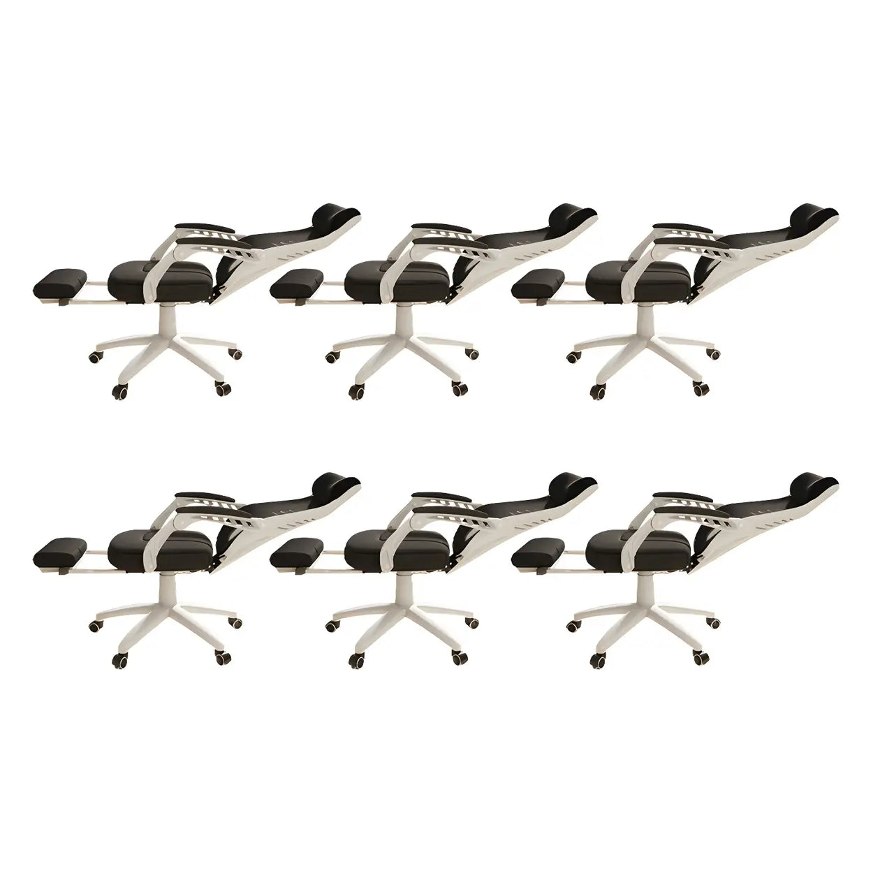 Ergonomic Black Mesh High-Back Office Chair — Black / 4 Piece Set / Without Footrest