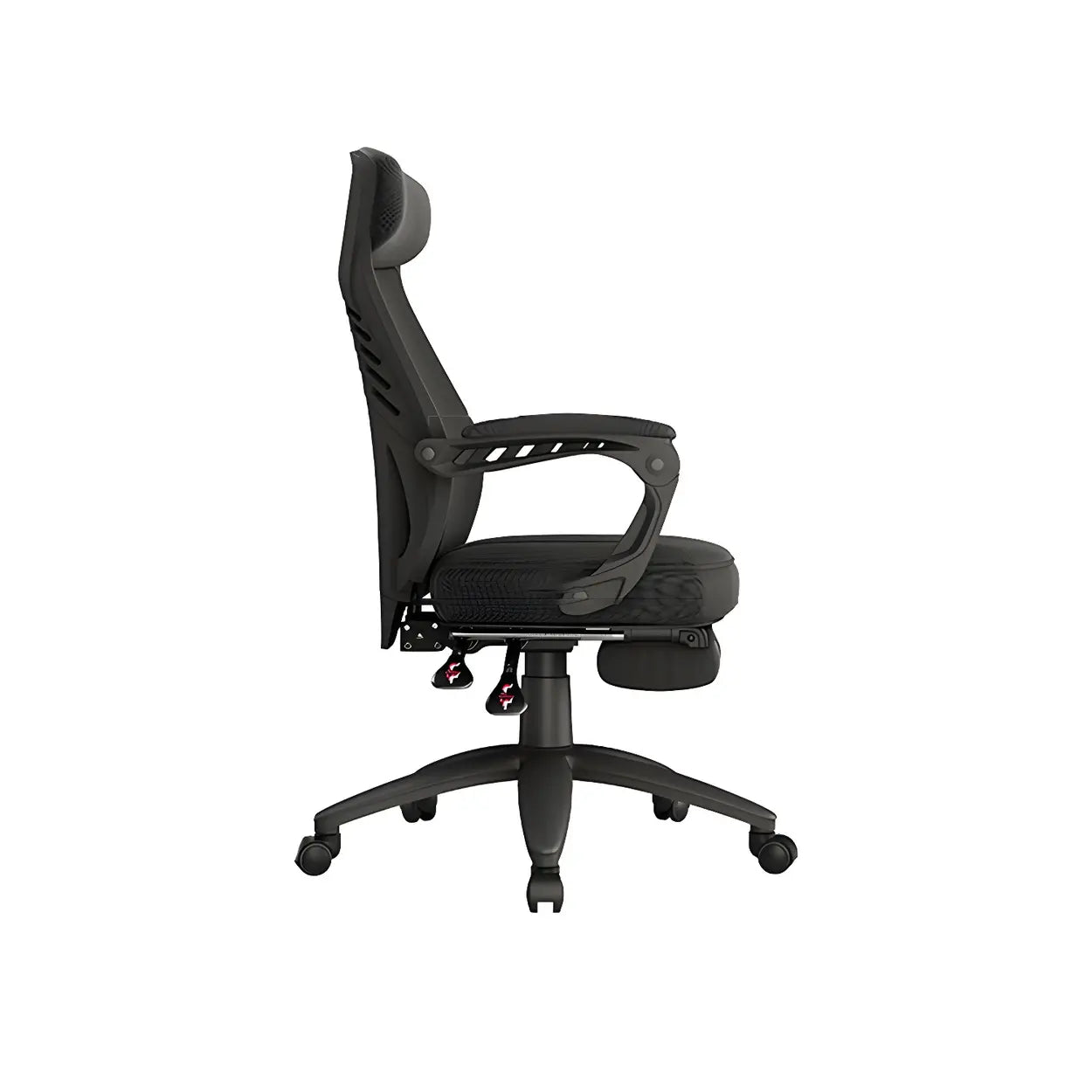 Ergonomic Black Mesh High-Back Office Chair — Black / 8 Piece Set / With Footrest