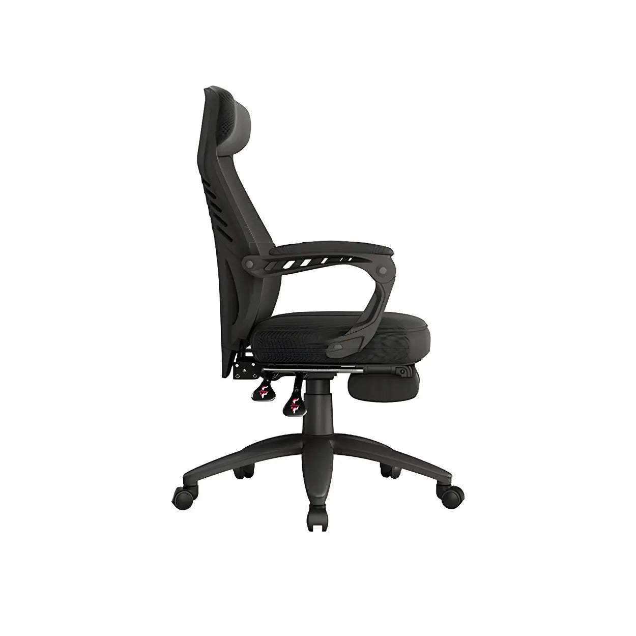 Ergonomic Black Mesh High-Back Office Chair — Black / 8 Piece Set / With Footrest