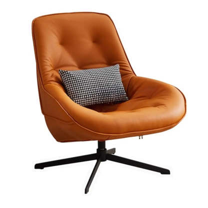 Ergonomic Leather Tufted Swivel Accent Chair