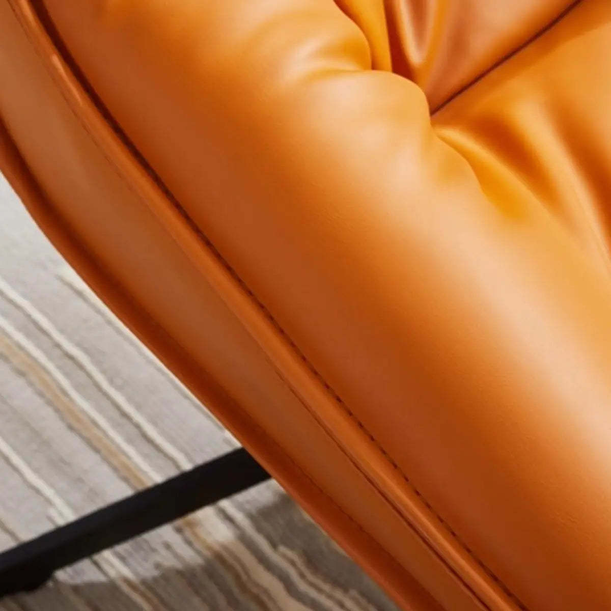 Ergonomic Leather Tufted Swivel Accent Chair