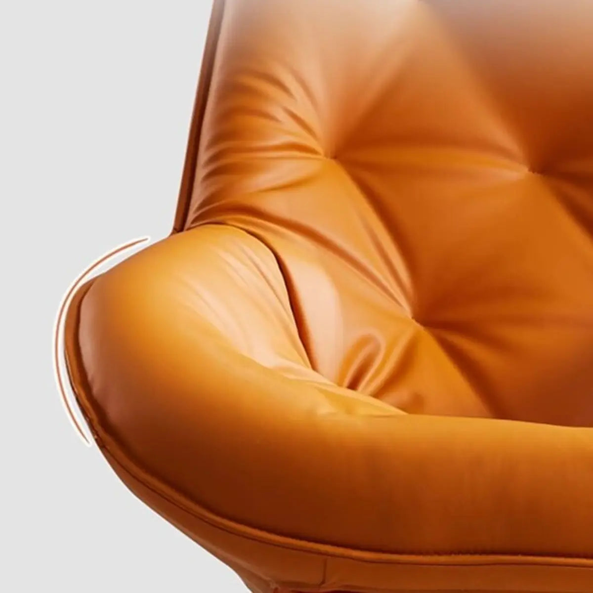 Ergonomic Leather Tufted Swivel Accent Chair