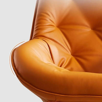 Ergonomic Leather Tufted Swivel Accent Chair