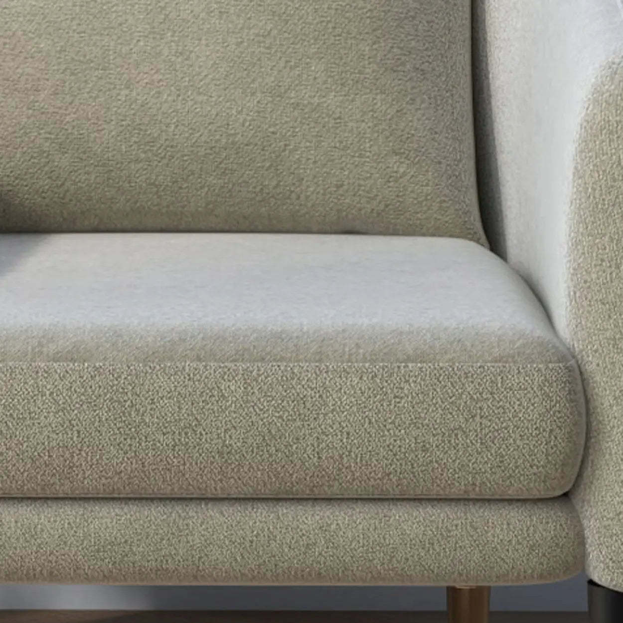 Ergonomic Linen Cushion Back Four Leg Barrel Chair