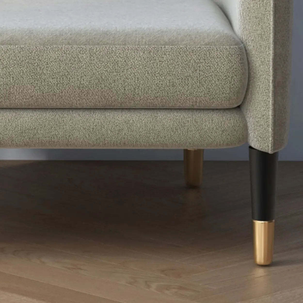 Ergonomic Linen Cushion Back Four Leg Barrel Chair