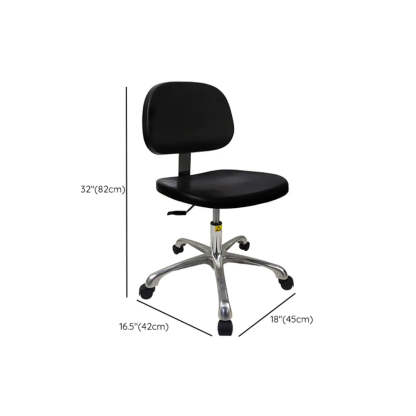 Ergonomic Metal Adjustable Black Office Stool