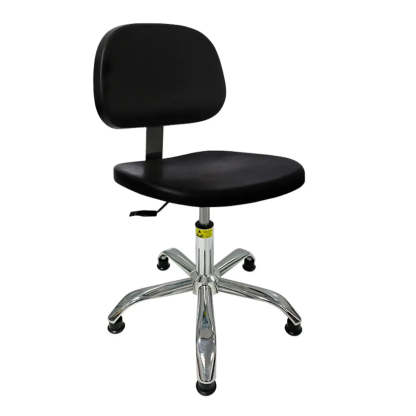 Ergonomic Metal Adjustable Black Office Stool