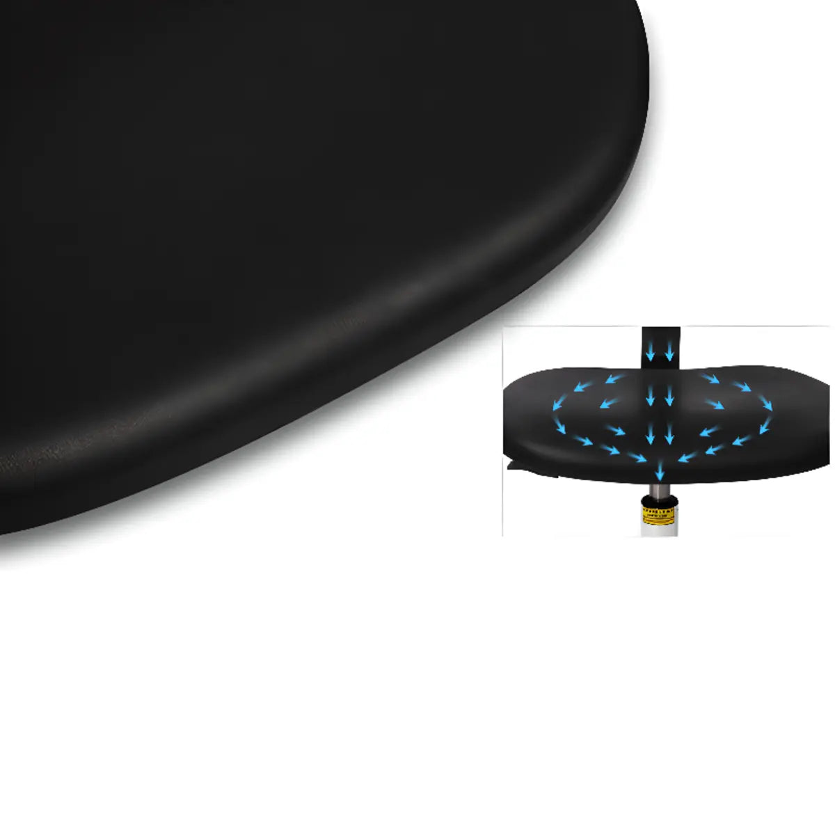 Ergonomic Metal Adjustable Black Office Stool
