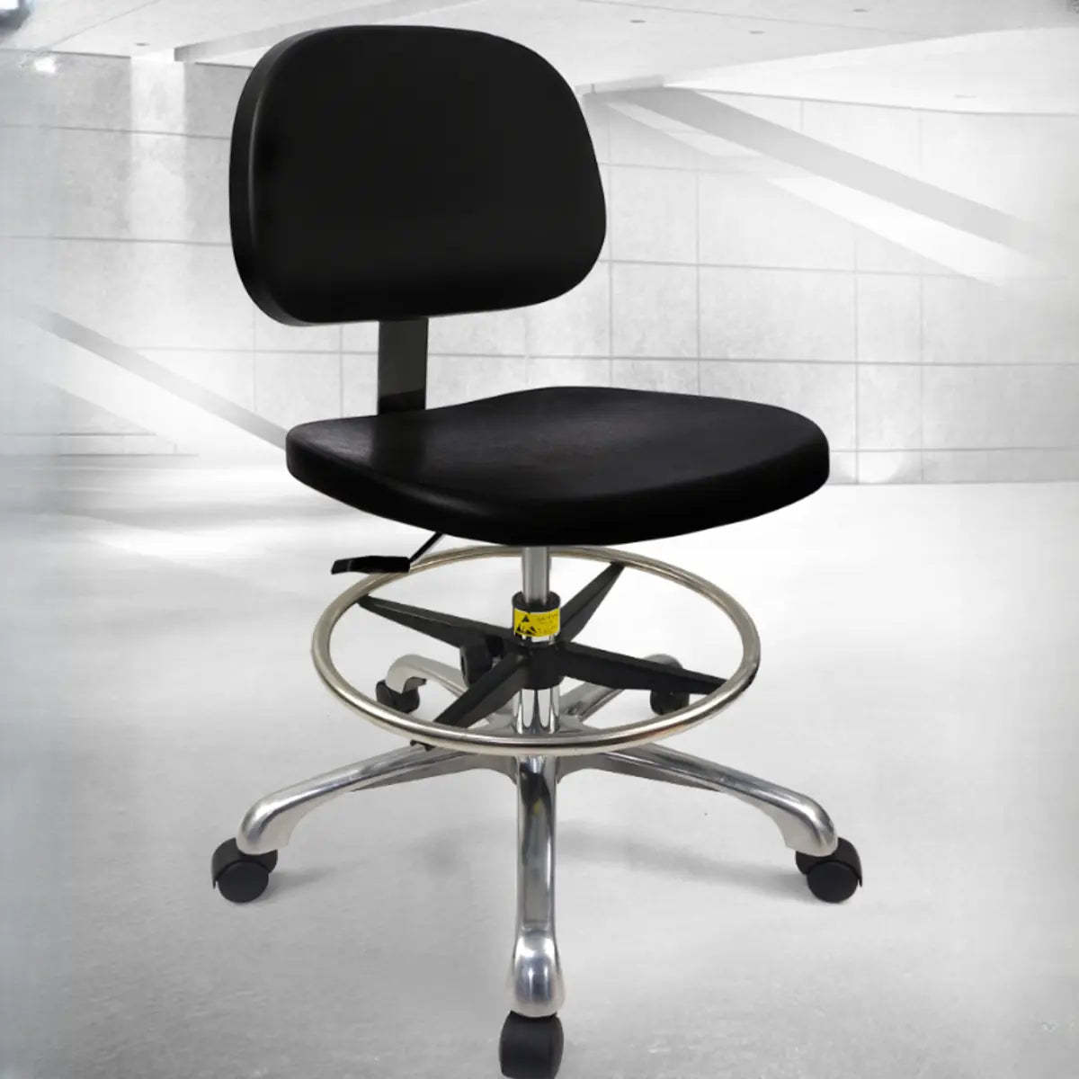 Ergonomic Metal Adjustable Black Office Stool