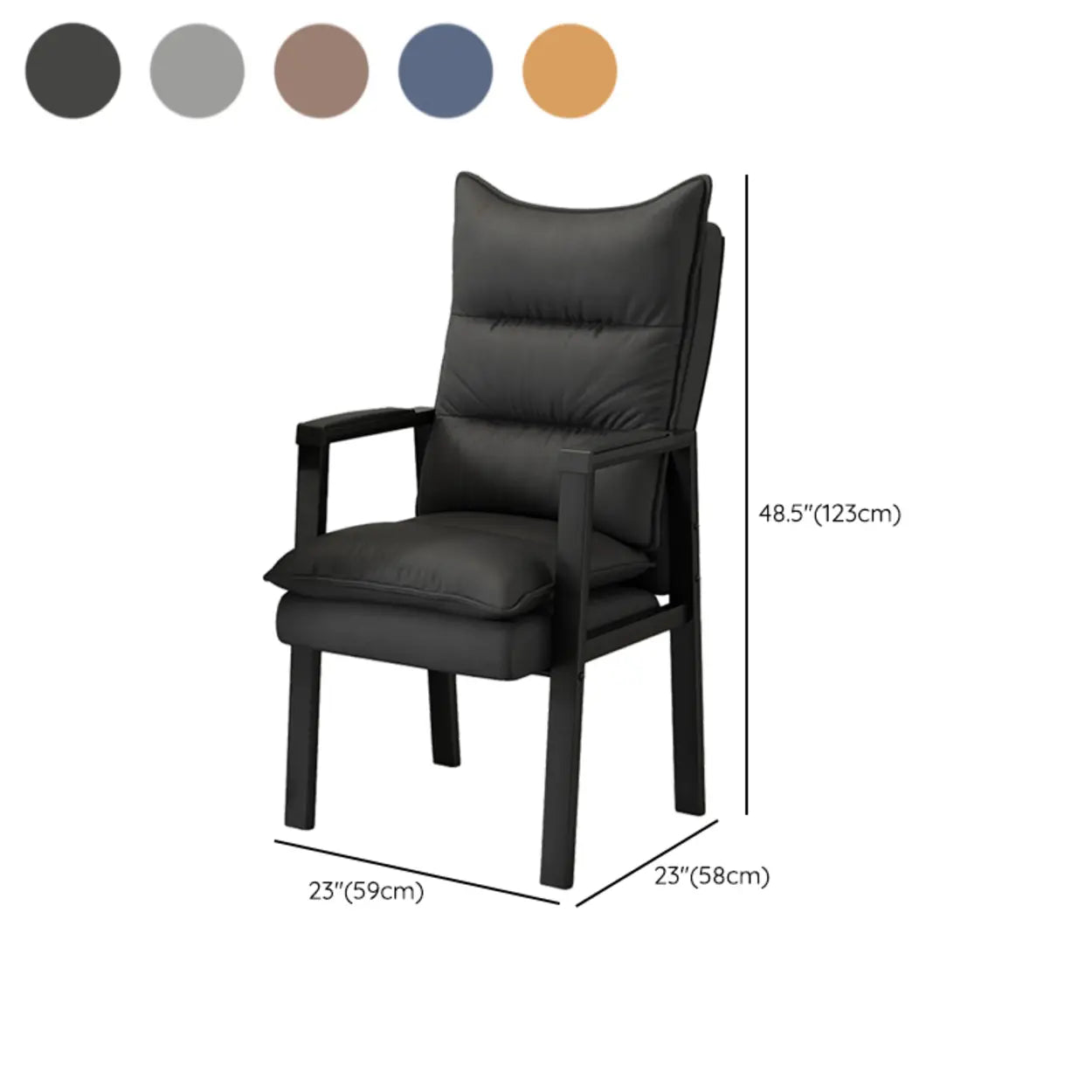 Ergonomic Blue High-Back Padded Office Chair