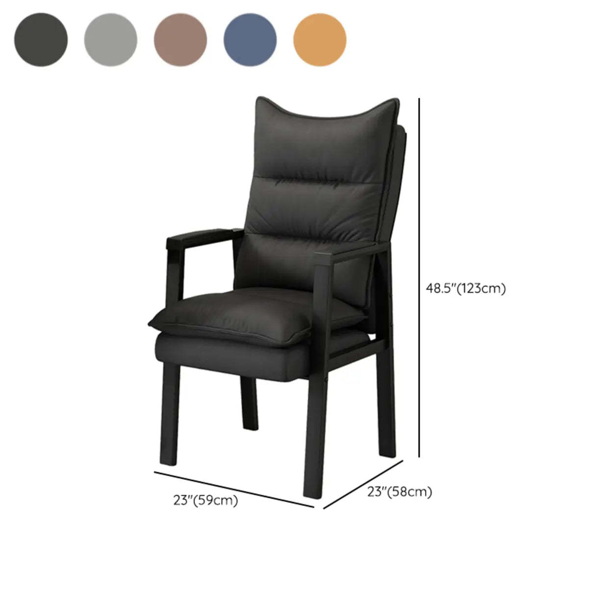 Ergonomic Blue High-Back Padded Office Chair