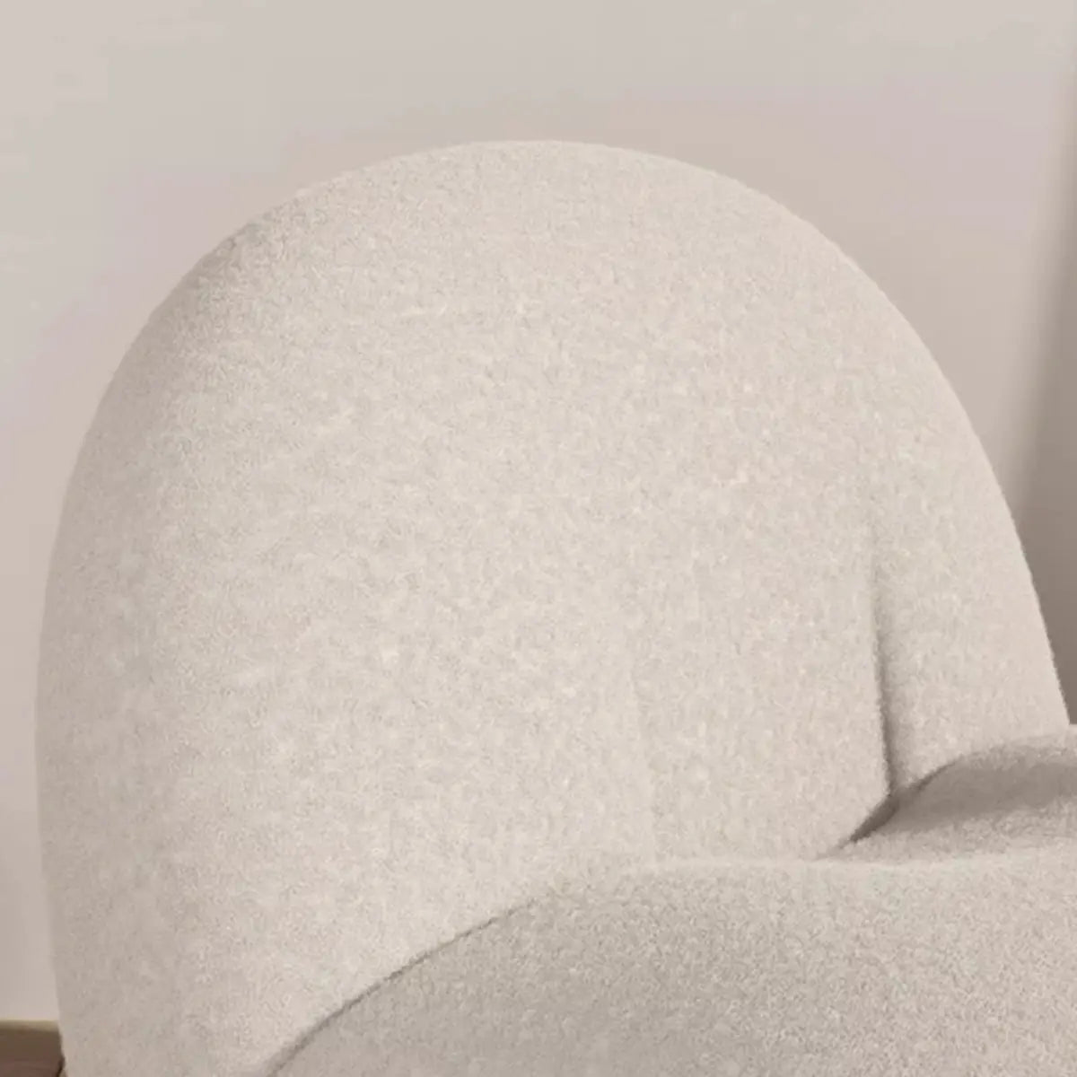 Ergonomic White Sherpa Swivel Side Chair
