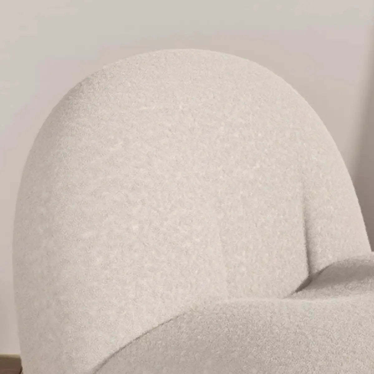 Ergonomic White Sherpa Swivel Side Chair