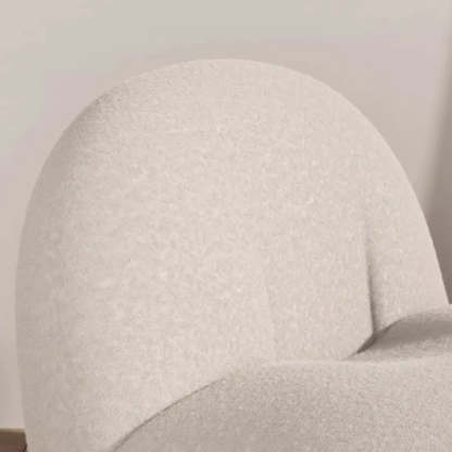 Ergonomic White Sherpa Swivel Side Chair