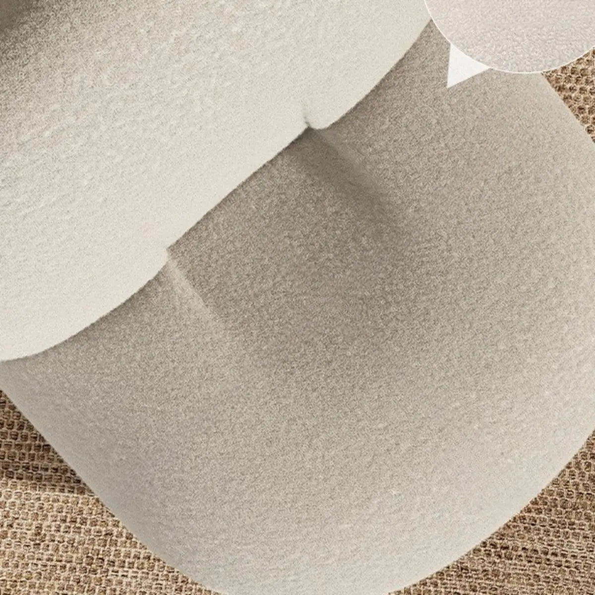 Ergonomic White Sherpa Swivel Side Chair
