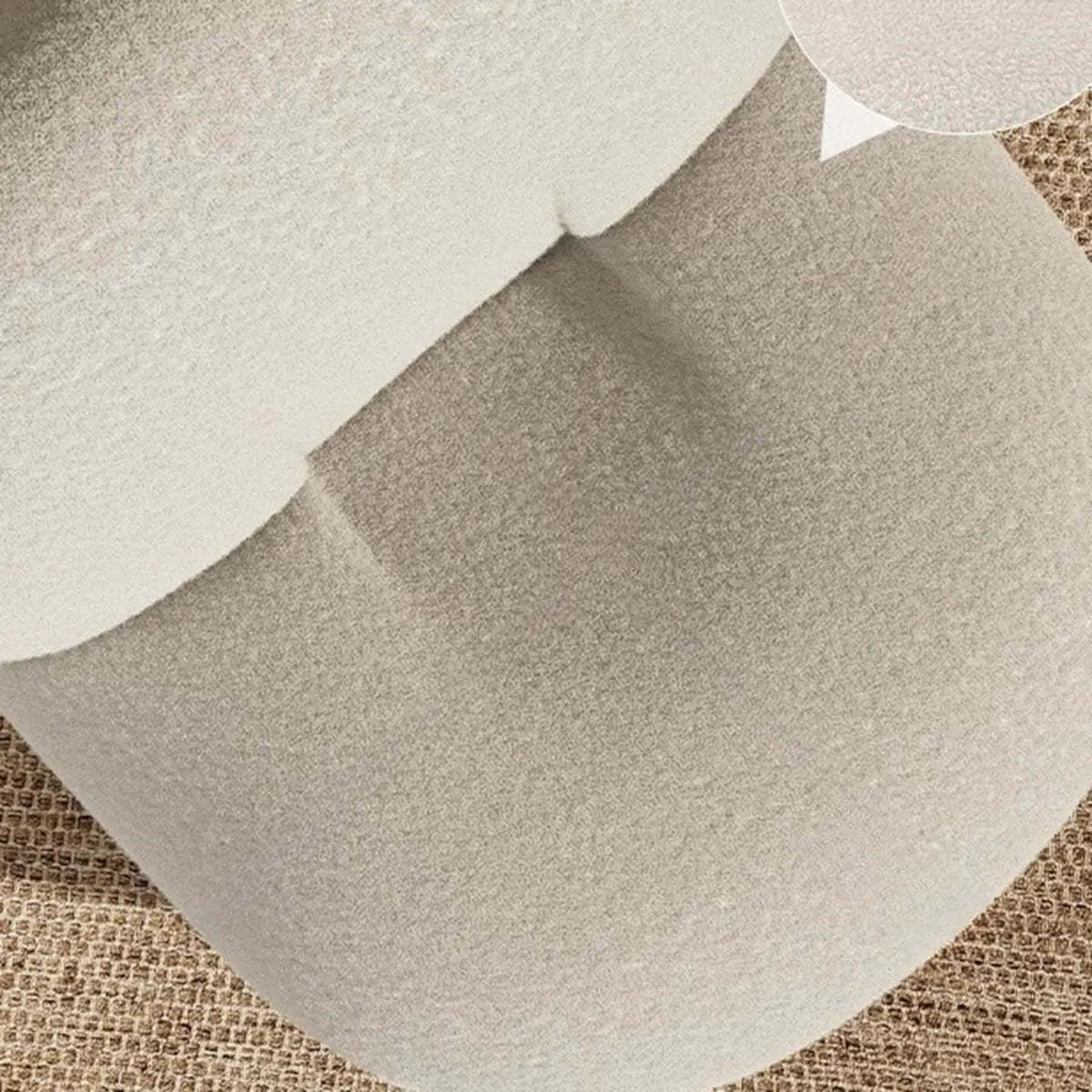 Ergonomic White Sherpa Swivel Side Chair