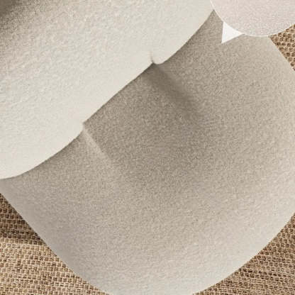Ergonomic White Sherpa Swivel Side Chair