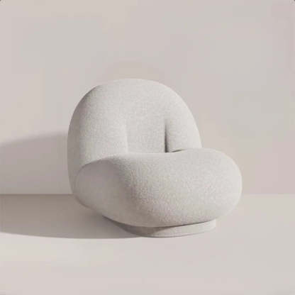Ergonomic White Sherpa Swivel Side Chair — Pink / Sherpa