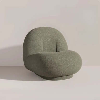 Ergonomic White Sherpa Swivel Side Chair