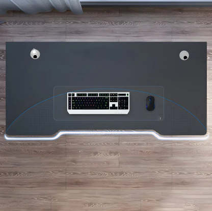 Ergonomic Wood Free-Form Sled Double Computer Desk