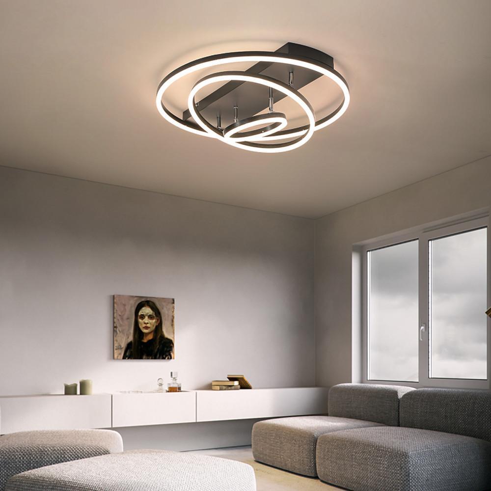3 Circle Arbitrary Acrylic LED Flush Mount Ceiling Light for Living Room-Lighom