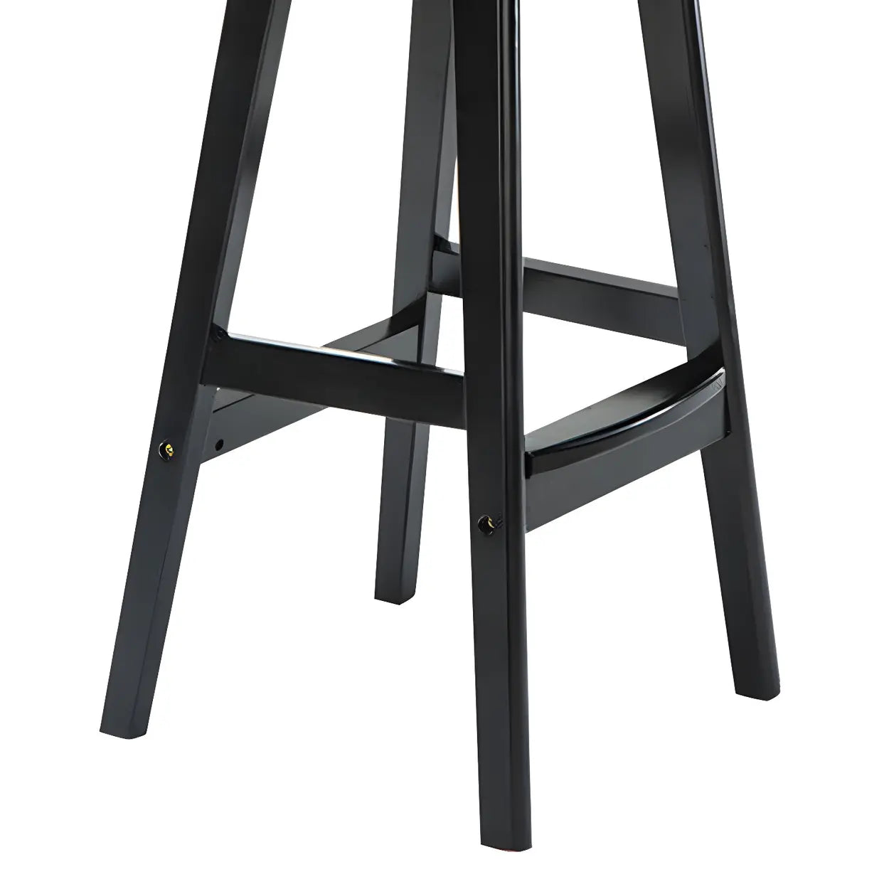 Espresso Wood Leather Backrest Bar Stool — White / Brown / 4 Piece Set