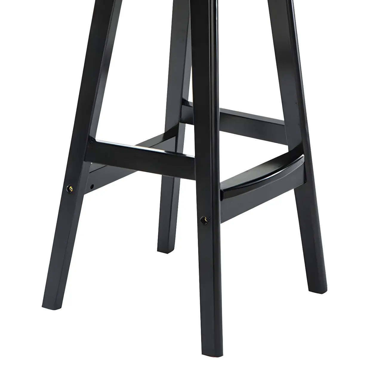 Espresso Wood Leather Backrest Bar Stool — White / Brown / 4 Piece Set
