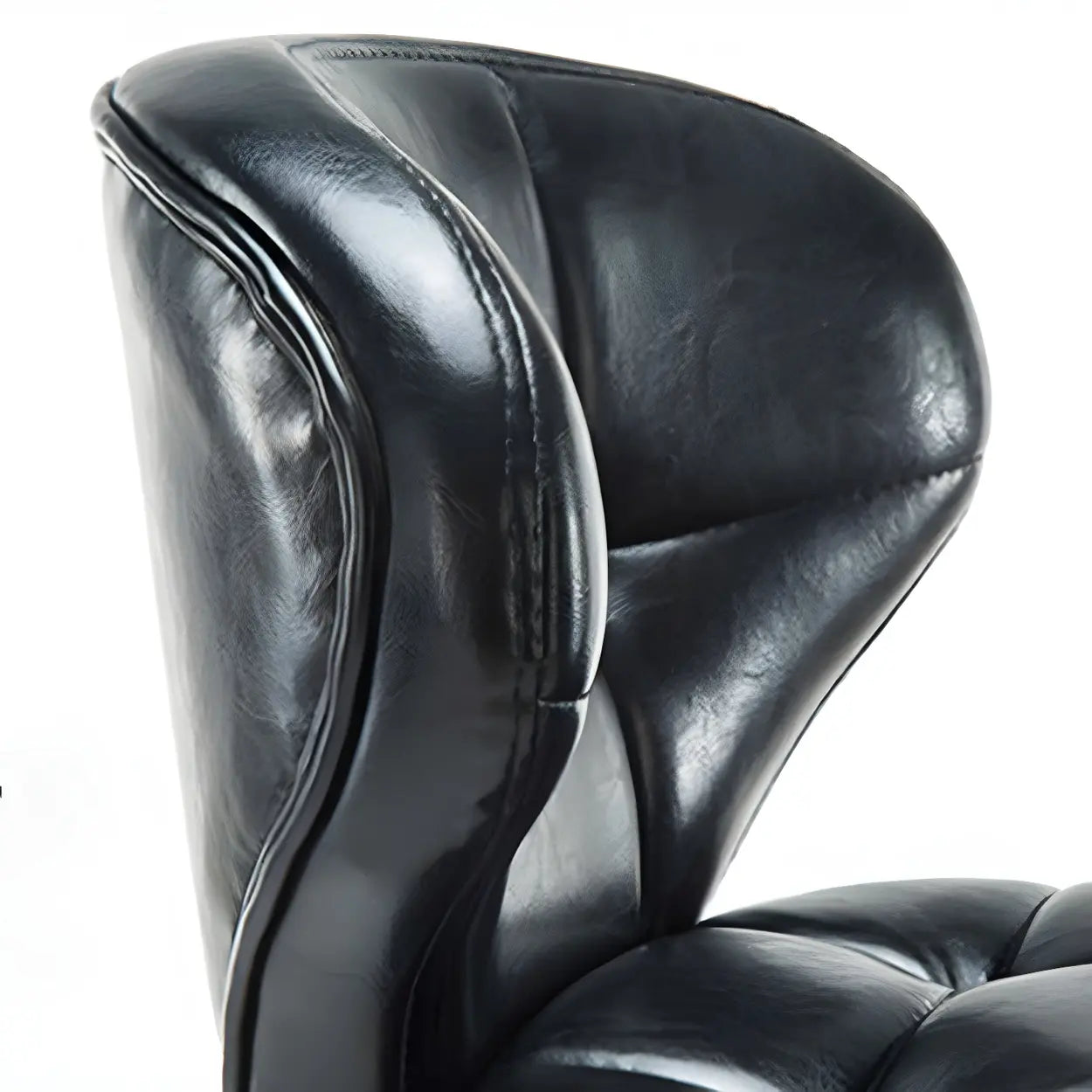 Espresso Wood Leather Backrest Bar Stool — Black / Natural / 4 Piece Set