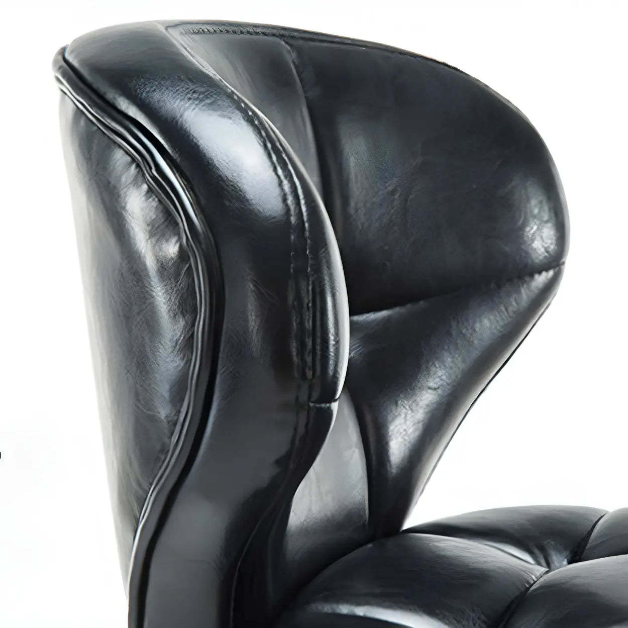 Espresso Wood Leather Backrest Bar Stool — Black / Natural / 4 Piece Set