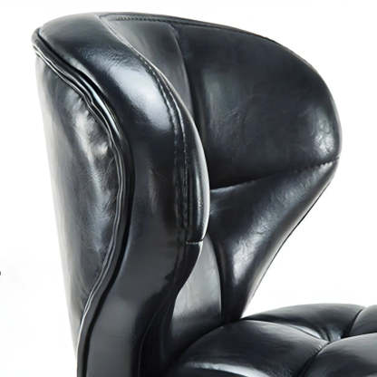 Espresso Wood Leather Backrest Bar Stool — Black / Natural / 4 Piece Set