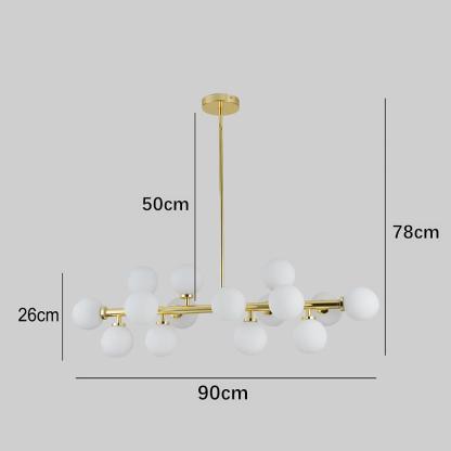 35" LED 16-Bulb Molecular Pendant