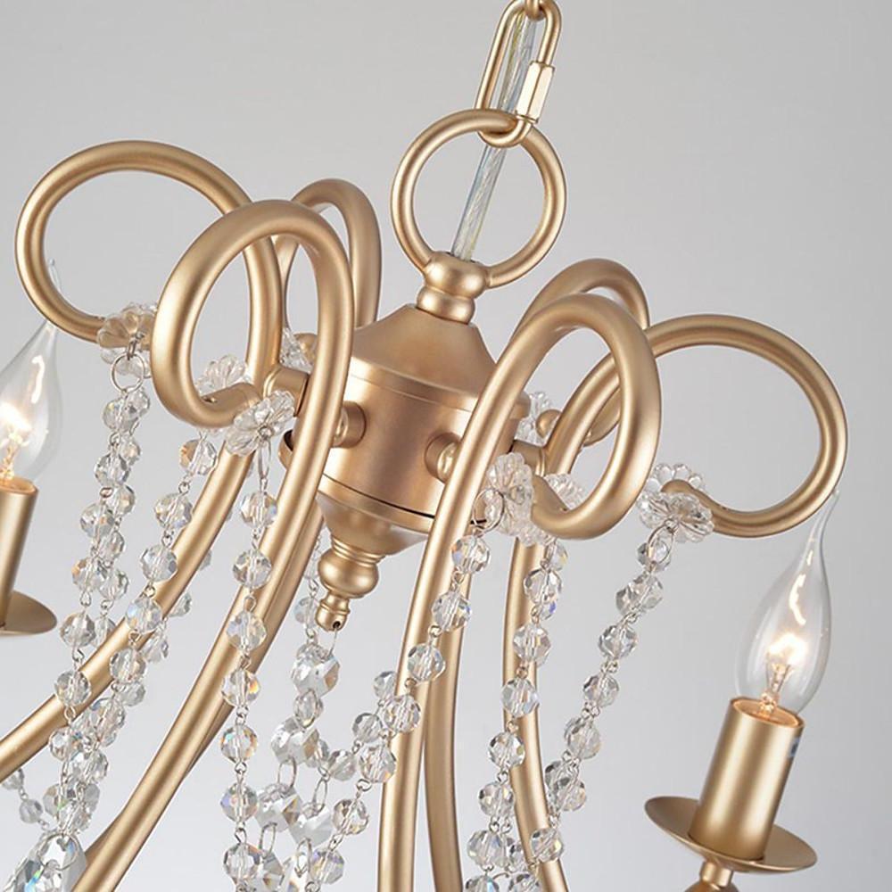 Vintage 8-Light Candle Crystal Chandelier