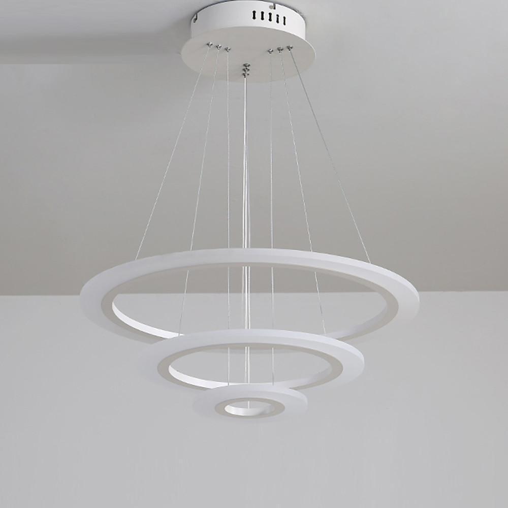 Adjustable 3 Circles LED Modern Pendant Lighting Chandelier-Lighom