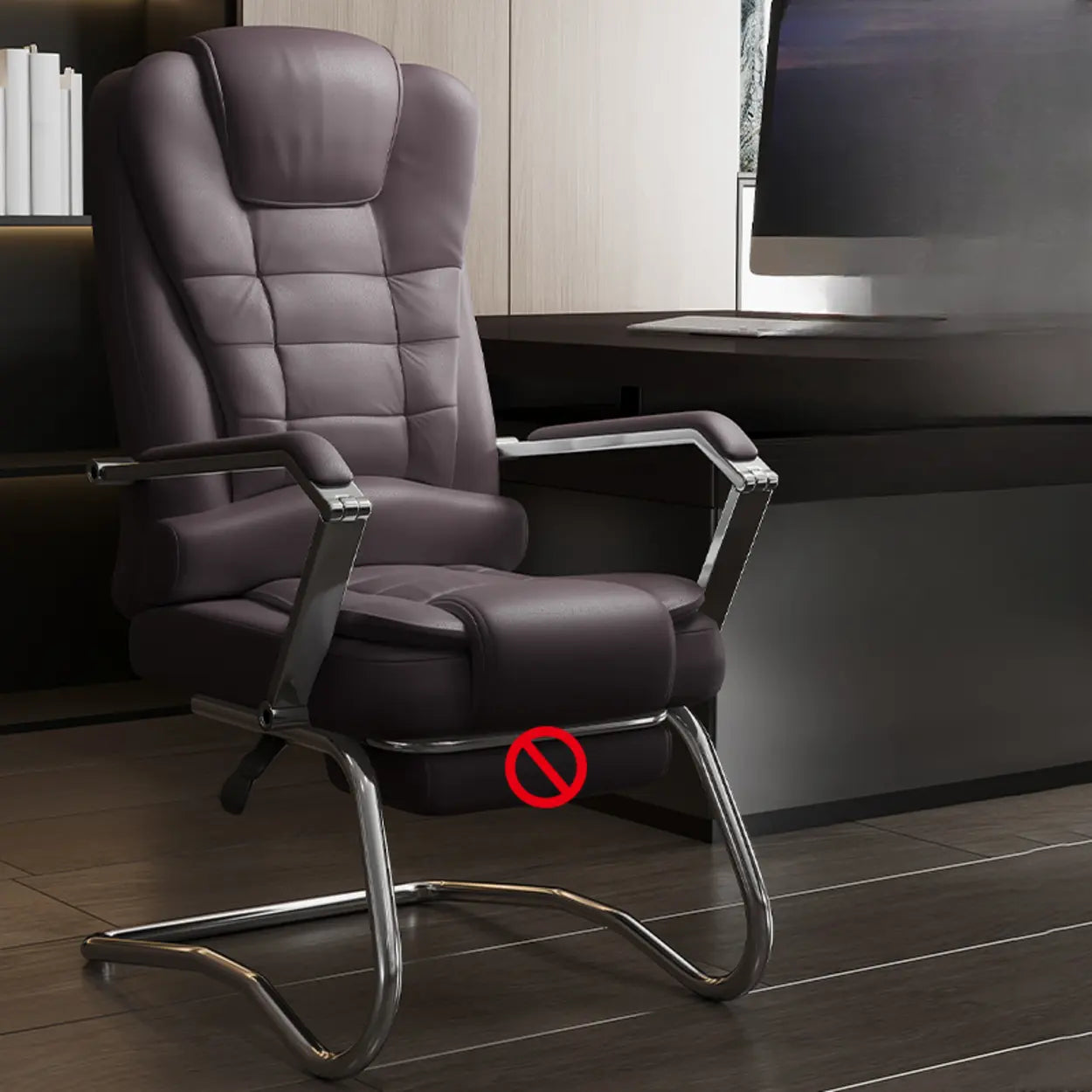 Executive Leather High-Back Office Chair