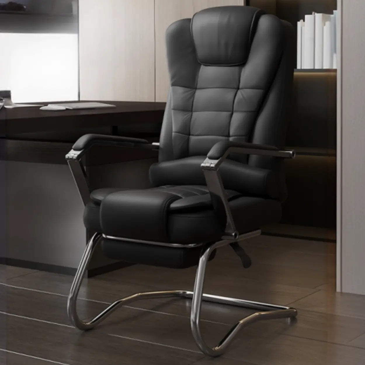 Executive Leather High-Back Office Chair