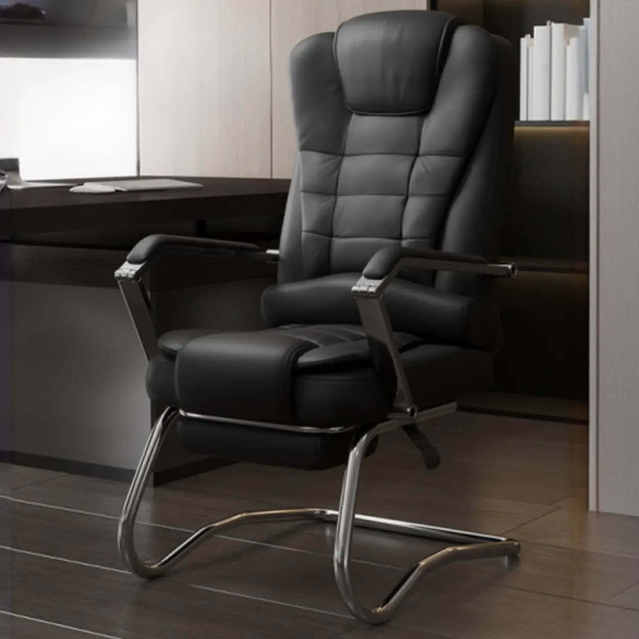Executive Leather High-Back Office Chair