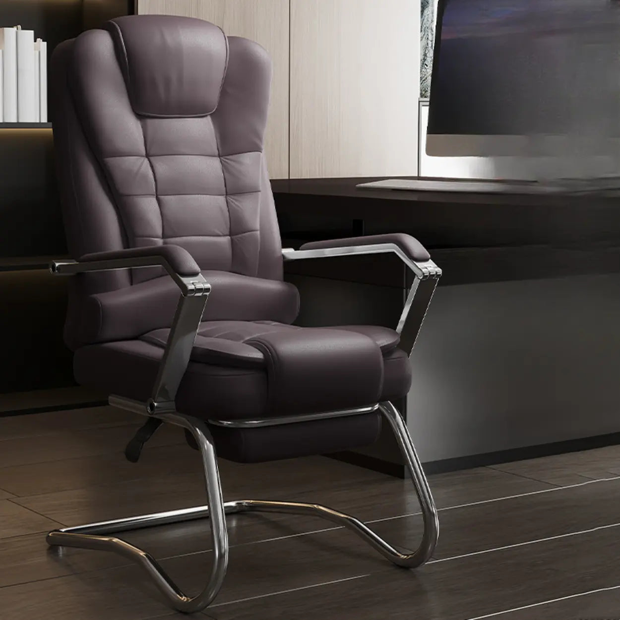 Executive Leather High-Back Office Chair